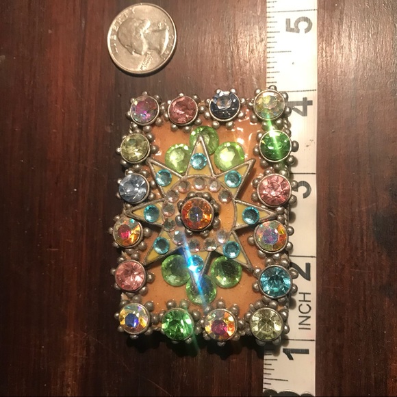 Multi color rhinestone crystals belt buckle - Picture 5 of 5